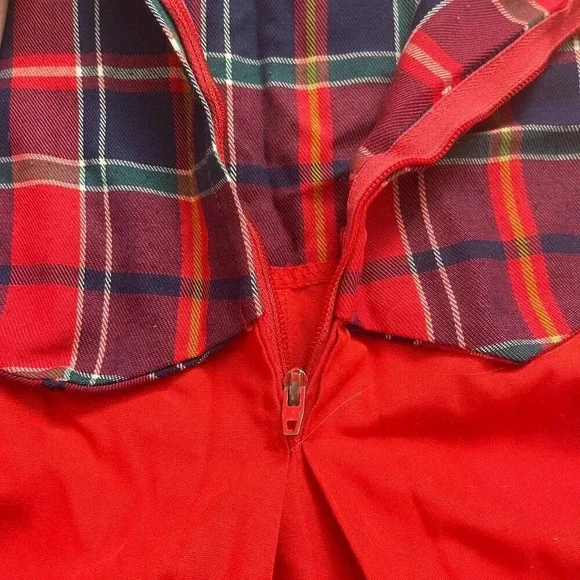 Children: Girls plaid romper/skort, Sears brand 6 - Vintage - Picture 6 of 12